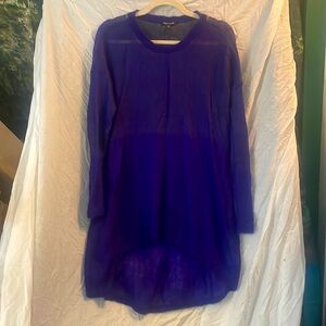 Eileen Fisher Hi-Lo Mohair Blend Dress -Royal Blue